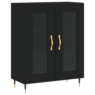 Kaappi musta 69,5x34x180 cm tekninen puu