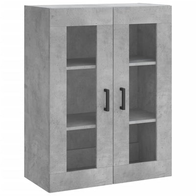 Kaappi betoninharmaa 69,5x34x180 cm tekninen puu
