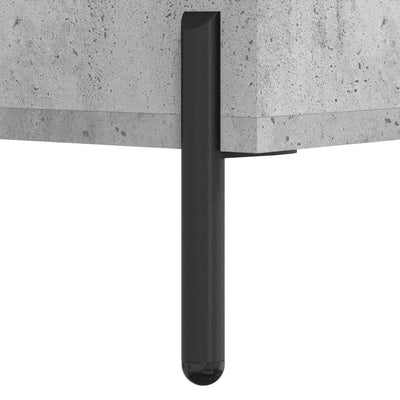 Kaappi betoninharmaa 69,5x34x180 cm tekninen puu