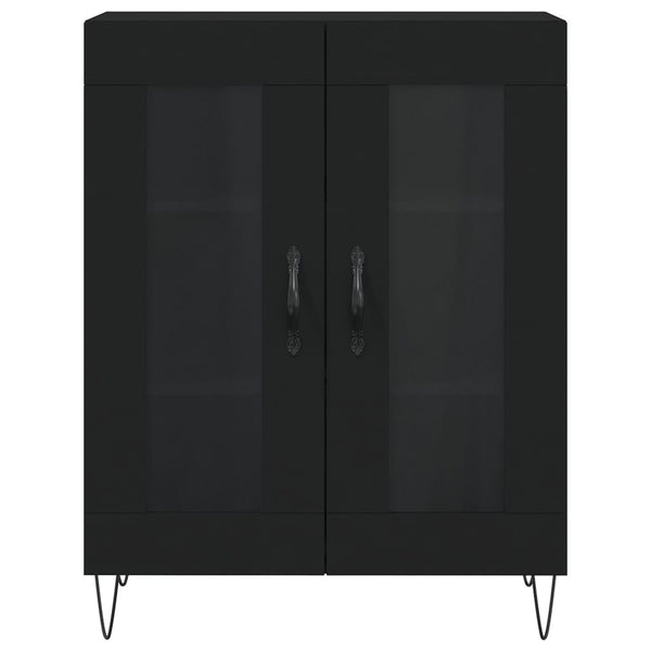 Kaappi musta 69,5x34x180 cm tekninen puu