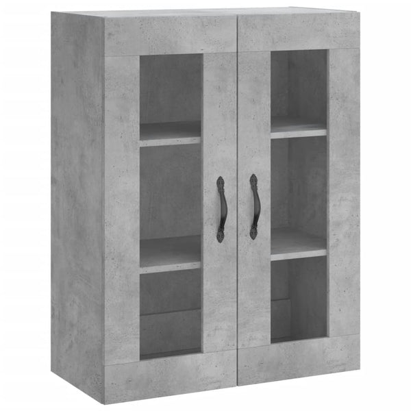 Kaappi betoninharmaa 69,5x34x180 cm tekninen puu (102)