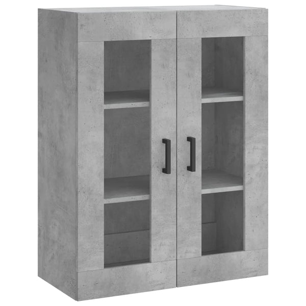 Kaappi betoninharmaa 69,5x34x180 cm tekninen puu (99)