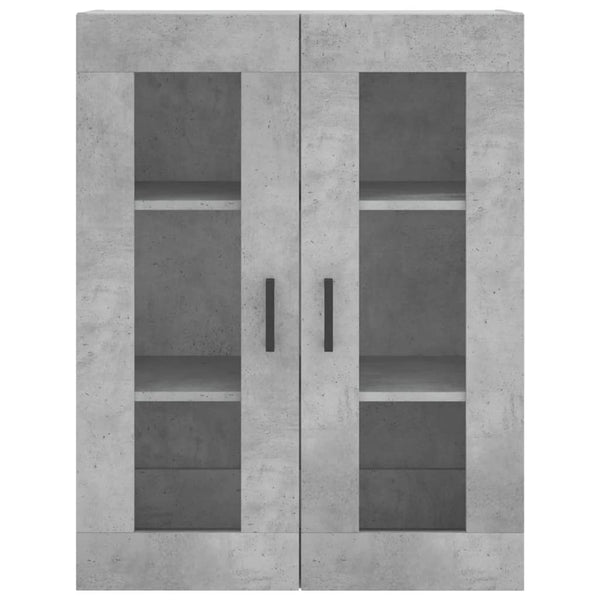 Kaappi betoninharmaa 69,5x34x180 cm tekninen puu (99)