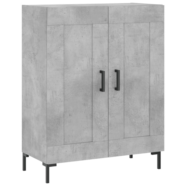 Kaappi betoninharmaa 69,5x34x180 cm tekninen puu (99)