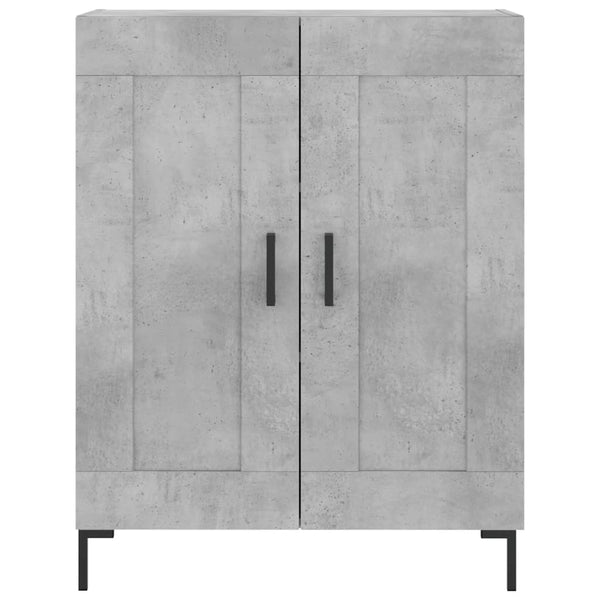 Kaappi betoninharmaa 69,5x34x180 cm tekninen puu (99)