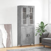 Kaappi betoninharmaa 69,5x34x180 cm tekninen puu (99)