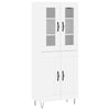 Kaappi valkoinen 69,5x34x180 cm tekninen puu (70)