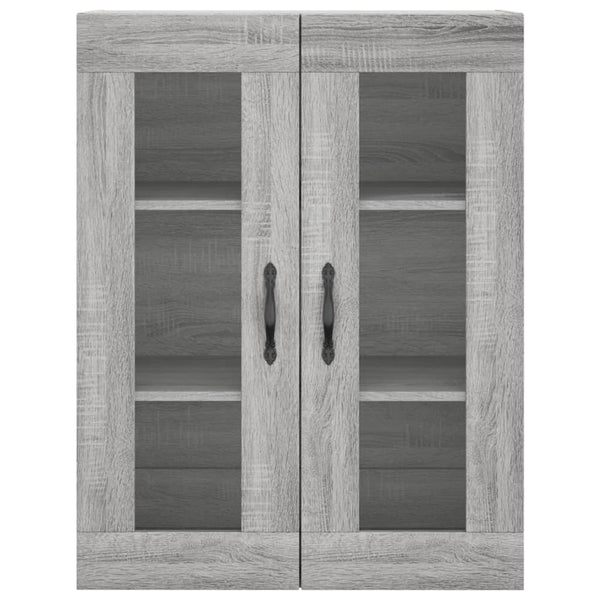 Kaappi harmaa Sonoma 69,5x34x180 cm tekninen puu (68)