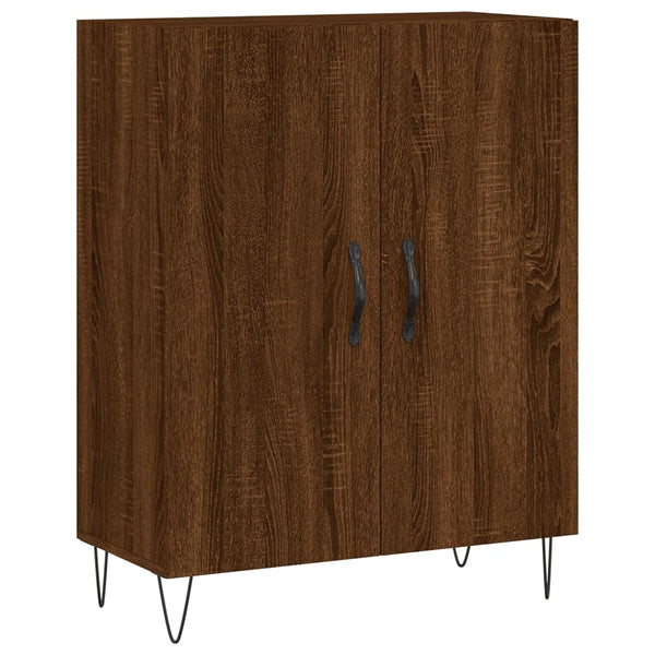 Kaappi ruskea tammi 69,5x34x180 cm tekninen puu