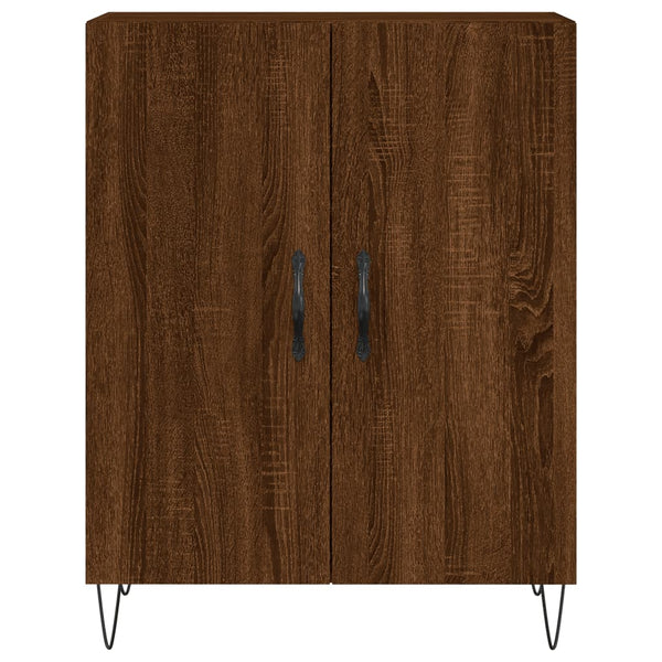 Kaappi ruskea tammi 69,5x34x180 cm tekninen puu