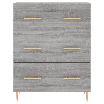Kaappi harmaa Sonoma 69,5x34x180 cm tekninen puu