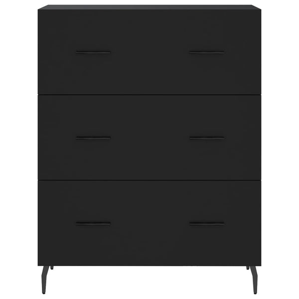 Kaappi musta 69,5x34x180 cm tekninen puu