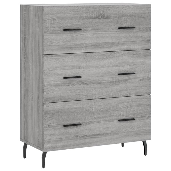 Kaappi harmaa Sonoma 69,5x34x180 cm tekninen puu (63)