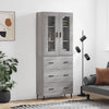 Kaappi harmaa Sonoma 69,5x34x180 cm tekninen puu (63)