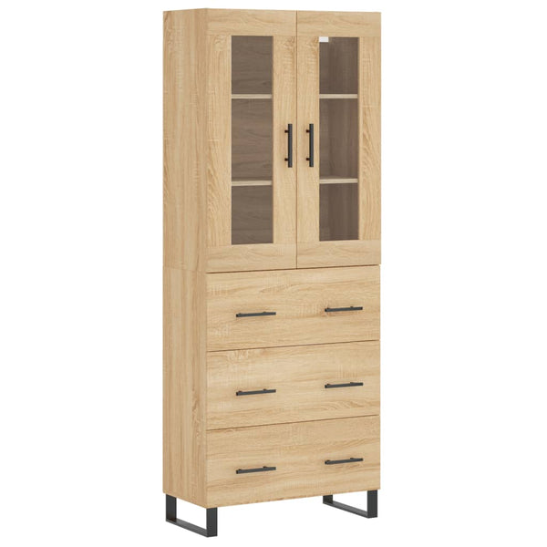 Kaappi Sonoma tammi 69,5x34x180 cm tekninen puu (68)
