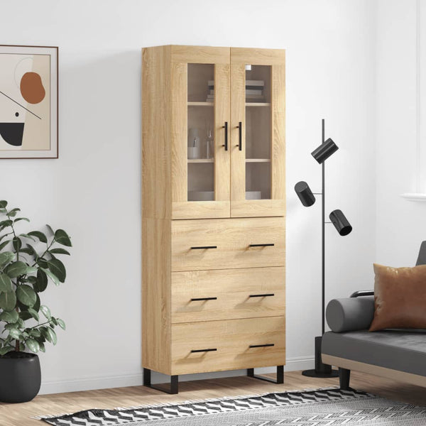 Kaappi Sonoma tammi 69,5x34x180 cm tekninen puu (68)
