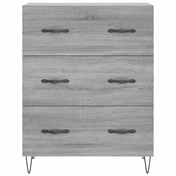 Kaappi harmaa Sonoma 69,5x34x180 cm tekninen puu