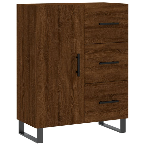 Kaappi ruskea tammi 69,5x34x180 cm tekninen puu