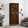 Kaappi ruskea tammi 69,5x34x180 cm tekninen puu