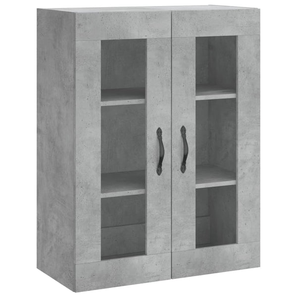 Kaappi betoninharmaa 69,5x34x180 cm tekninen puu (82)