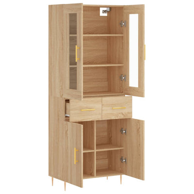 Kaappi Sonoma tammi 69,5x34x180 cm tekninen puu