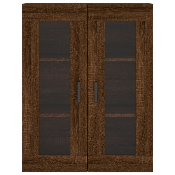Kaappi ruskea tammi 69,5x34x180 cm tekninen puu