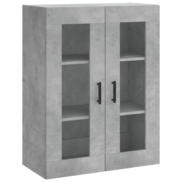 Kaappi betoninharmaa 69,5x34x180 cm tekninen puu (79)