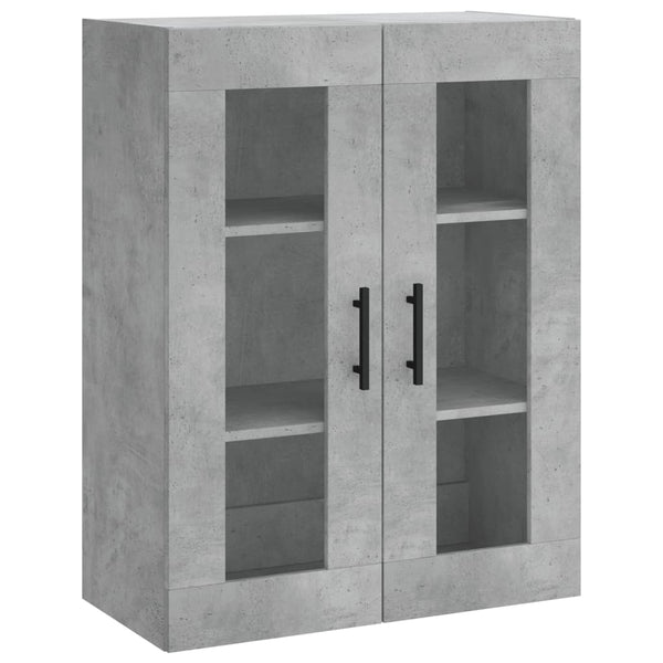 Kaappi betoninharmaa 69,5x34x180 cm tekninen puu