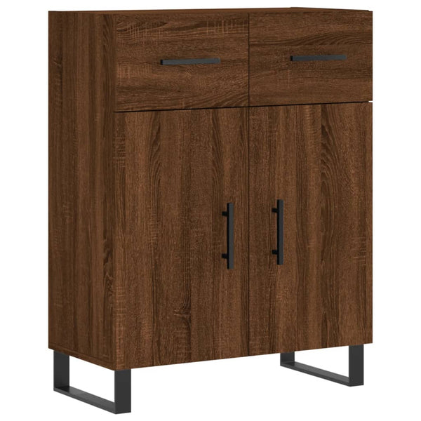 Kaappi ruskea tammi 69,5x34x180 cm tekninen puu