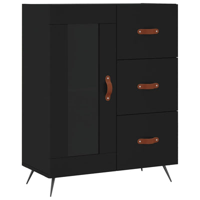 Kaappi musta 69,5x34x180 cm tekninen puu