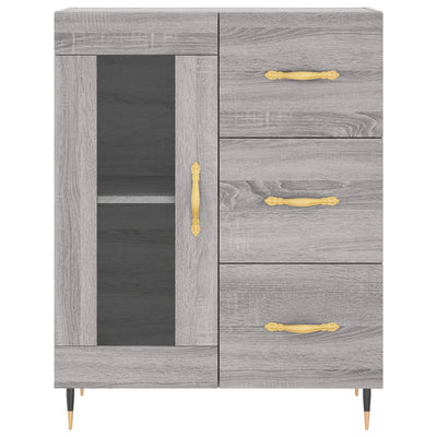 Kaappi harmaa Sonoma 69,5x34x180 cm tekninen puu
