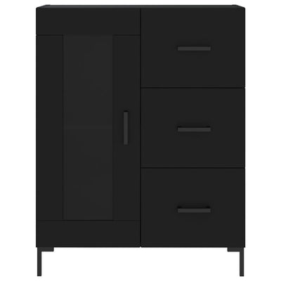 Kaappi musta 69,5x34x180 cm tekninen puu
