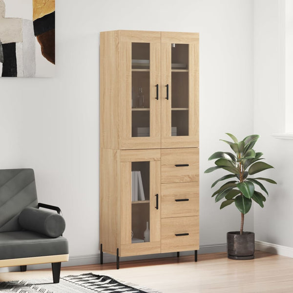 Kaappi Sonoma tammi 69,5x34x180 cm tekninen puu