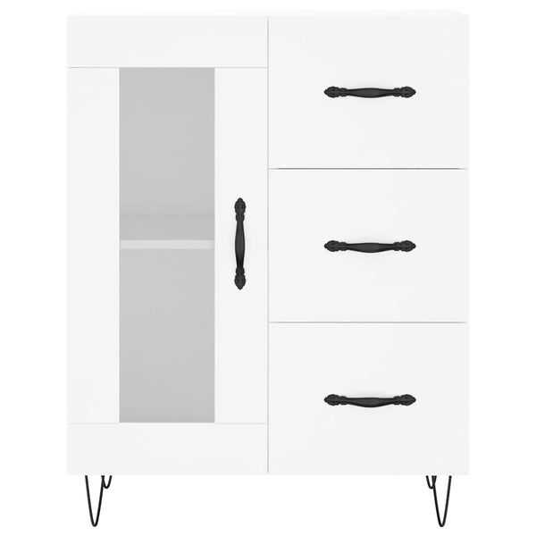 Valkoinen kaappi 34 cm 69,5x180 cm puusta teknisestä