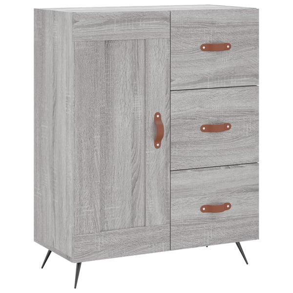 Kaappi harmaa Sonoma 69,5x34x180 cm tekninen puu