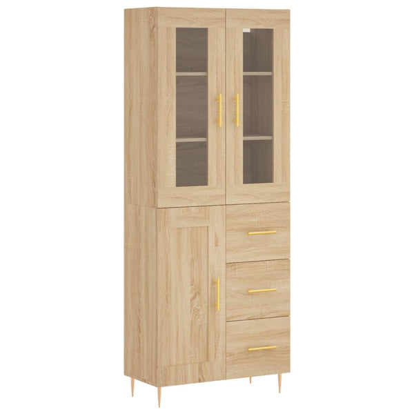 Kaappi Sonoma tammi 69,5x34x180 cm tekninen puu
