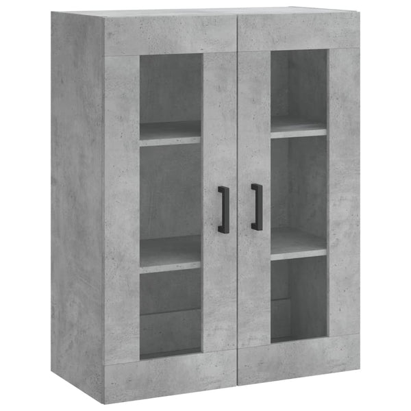Kaappi betoninharmaa 69,5x34x180 cm tekninen puu (73)