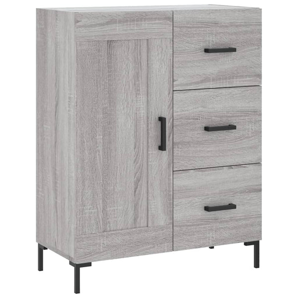 Sonoma tekninen puu harmaa 69,5x34x180 cm kaappi