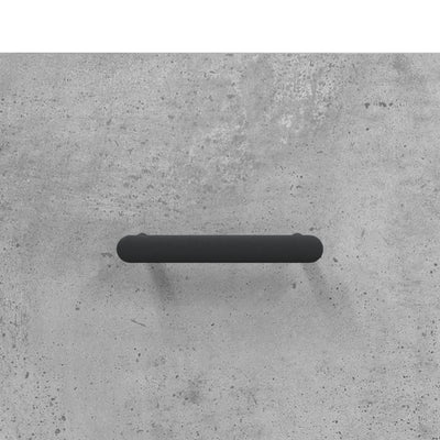 Kaappi betoninharmaa 69,5x34x180 cm tekninen puu