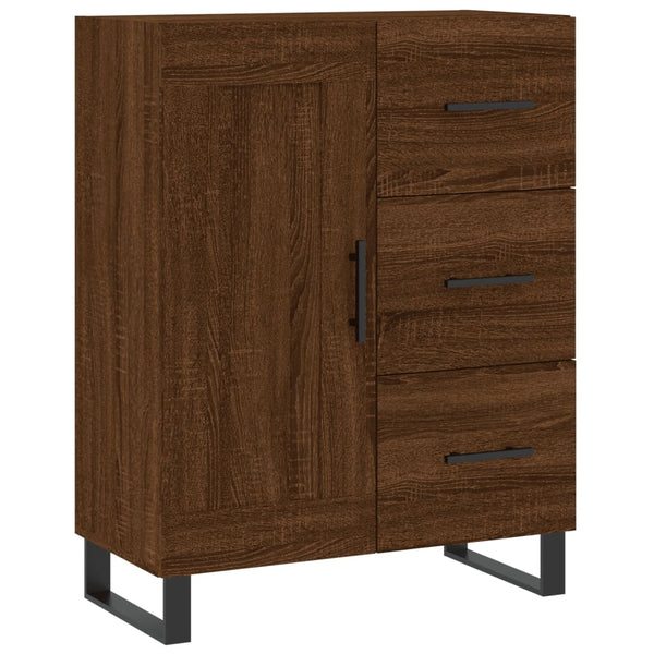 Kaappi ruskea tammi 69,5x34x180 cm tekninen puu