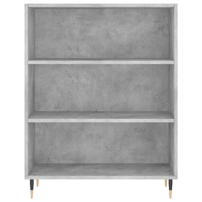 Kaappi betoninharmaa 69,5x34x180 cm tekninen puu