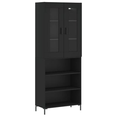 Kaappi musta 69,5x34x180 cm tekninen puu