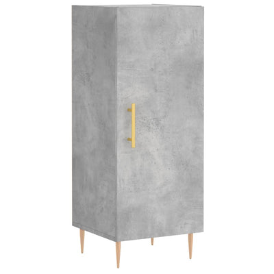 Kaappi betoninharmaa 34,5x34x180 cm tekninen puu