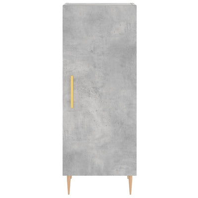 Kaappi betoninharmaa 34,5x34x180 cm tekninen puu