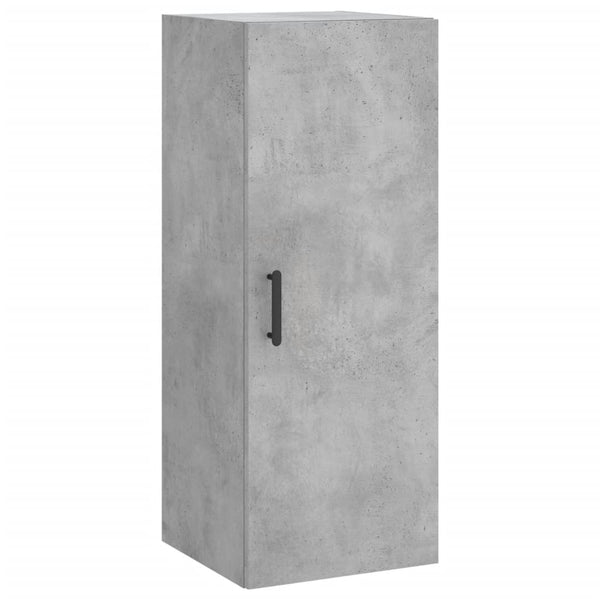 Kaappi, väri betoninharmaa, 34,5x34x180 cm, materiaali tekninen puu