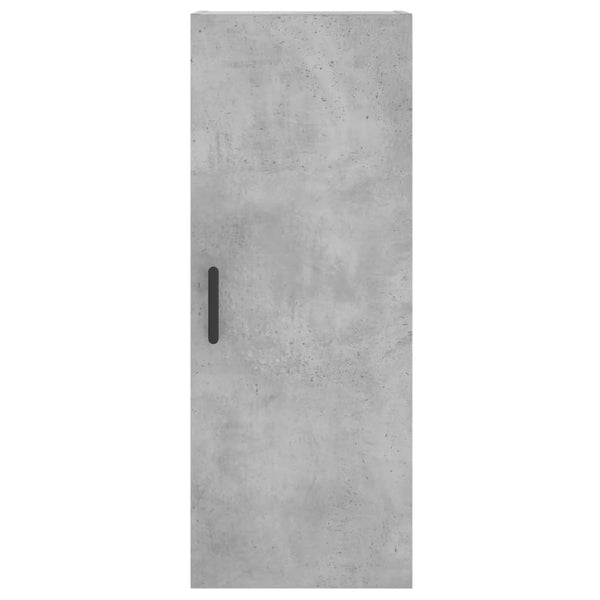 Kaappi, väri betoninharmaa, 34,5x34x180 cm, materiaali tekninen puu