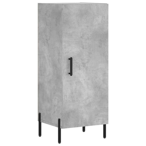 Kaappi, väri betoninharmaa, 34,5x34x180 cm, materiaali tekninen puu