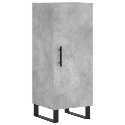 Kaappi betoninharmaa 34,5x34x180 cm tekninen puu