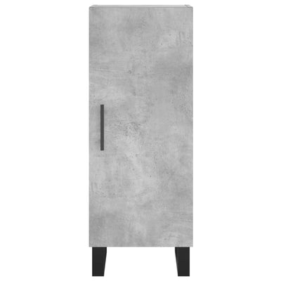 Kaappi betoninharmaa 34,5x34x180 cm tekninen puu