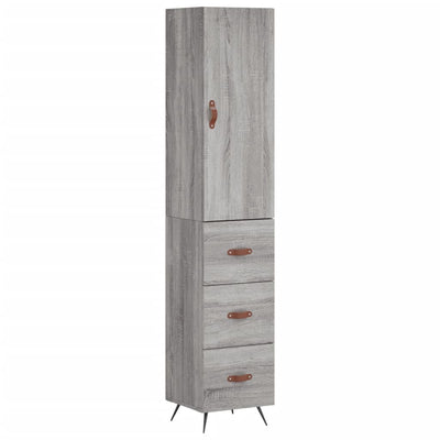 Kaappi harmaa Sonoma 34,5x34x180 cm tekninen puu